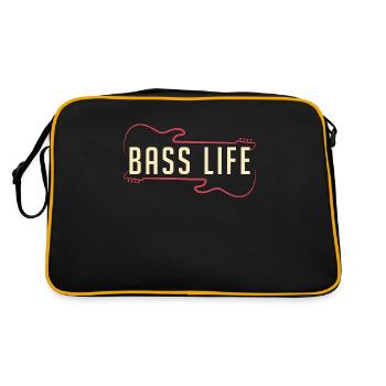 Basse Guitare Basse Life Guitariste Instrument de Musique - Sac Retro - noir/or - Dos