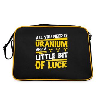 Nuklearingenieur Alles was Sie brauchen ist Uran, - Retro Tasche - Schwarz/Gold - Hinten
