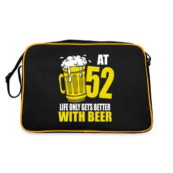 Men Beer Birthday Funny 52 Year Old Beer Lover - Retro Bag - black/gold - Back