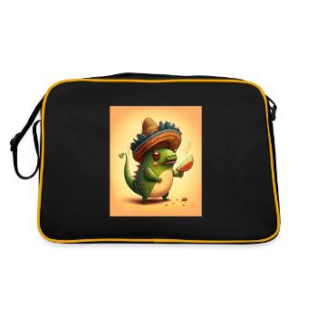 Amateur d’avocat végétalien, Amateur d’avocat, Poisson axolotl - Sac Retro - noir/or - Dos
