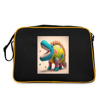 Dinosaur Lover Mexican Dinosaur Pinata - Retro Bag - black/gold - Back