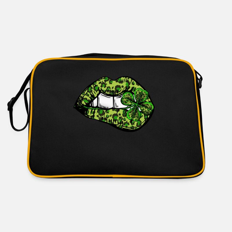 Irlande irlandaise Trèfle Lèvres vertes Saint-Patrick Sac Retro