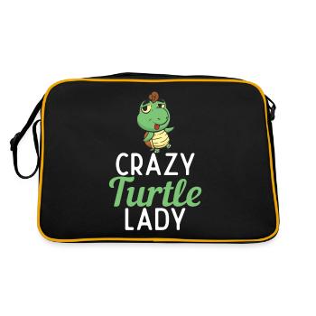 Turtle Owner Gift Turtle Lover - Sac Retro - noir/or - Dos