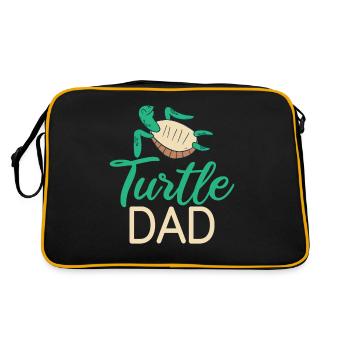 Turtle Owner Gift Turtle Lover - Sac Retro - noir/or - Dos