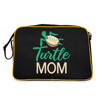 Turtle Owner Gift Turtle Lover - Sac Retro - noir/or - Dos