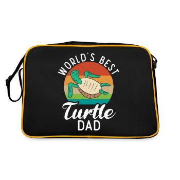 Turtle Owner Gift Turtle Lover - Sac Retro - noir/or - Dos