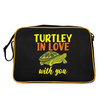 Turtle Owner Gift Turtle Lover - Sac Retro - noir/or - Dos