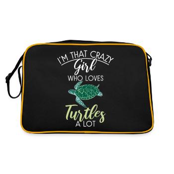 Turtle Owner Gift Turtle Lover - Sac Retro - noir/or - Dos