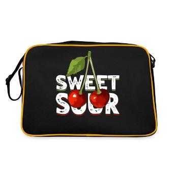 Sour cherries twin siblings design - Sac Retro - noir/or - Dos