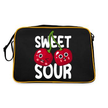 Sour cherries twin siblings design - Sac Retro - noir/or - Dos