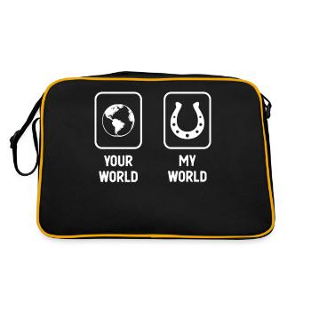 Your World My World - Horseshoes - - Retro Bag - black/gold - Back