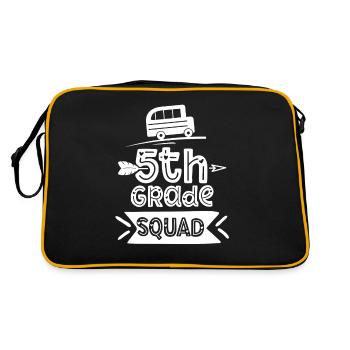 5 élèves de cinquième année de l’école d’équipe de classe - Sac Retro - noir/or - Dos