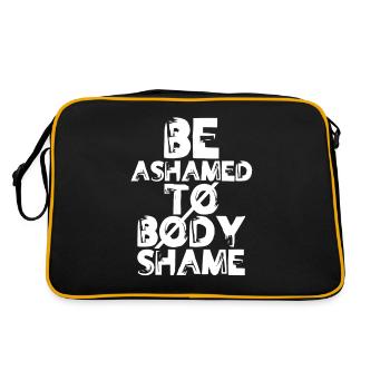 Schäme Dich Zu Body Shamen Body Shaming Ärgern - Retro Tasche - Schwarz/Gold - Hinten