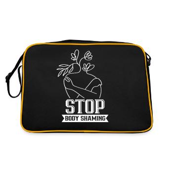 Plus de body shaming agaçant bodyshaming - Sac Retro - noir/or - Dos