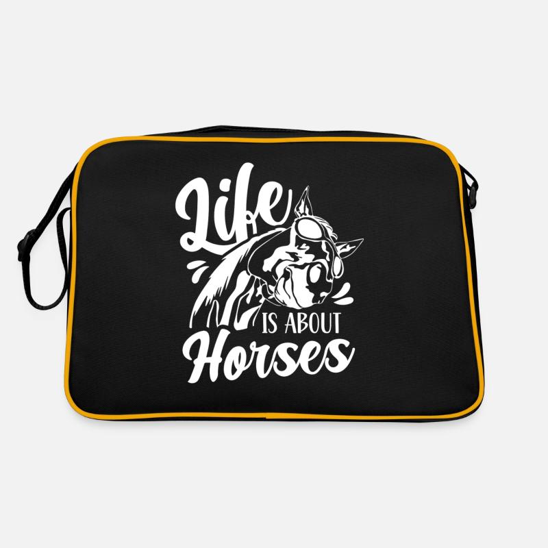 La vie se compose de chevaux d’équitation Sac Retro