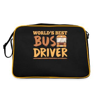 Le meilleur chauffeur de bus au monde Trajet en autocar - Sac Retro - noir/or - Dos