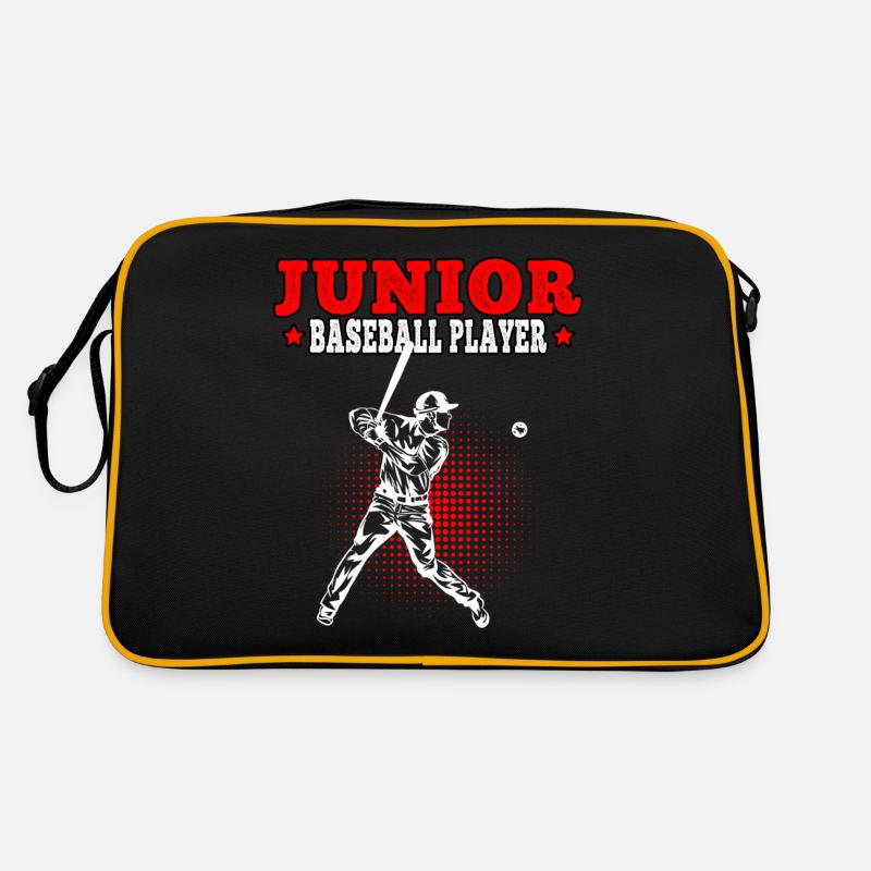 Junior Baseball Player Baseballer Baseballspieler Retro Tasche