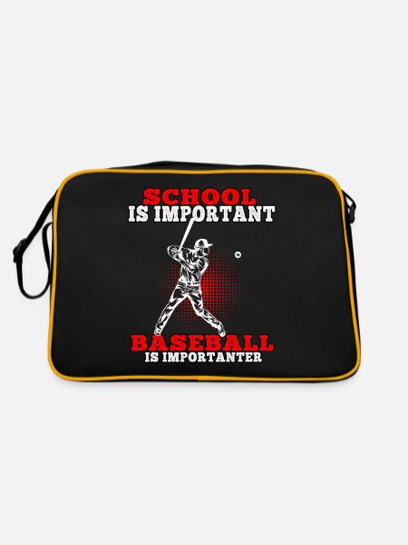 Baseball is importanter baseball player Baseball player - Retro Bag - black/gold - Back