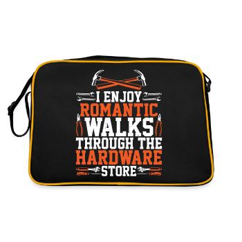 I Enjoy Romantic Walks Through Hardware Store 34 - Retro Bag - black/gold - Back