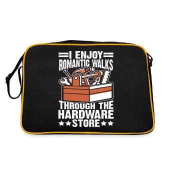 I Enjoy Romantic Walks Through Hardware Store 35 - Retro Bag - black/gold - Back