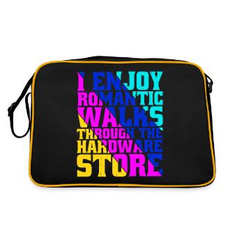 I Enjoy Romantic Walks Through Hardware Store 36 - Retro Bag - black/gold - Back