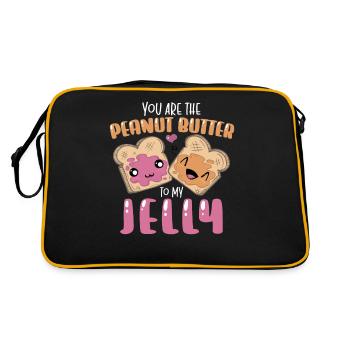 You Are The Peanut Butter To My Jelly Peanut - Retro Bag - black/gold - Back