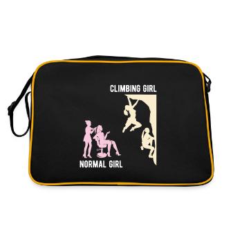 Klettern Bouldern - Retro Tasche - Schwarz/Gold - Hinten