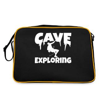 Cave Explore Cave Caving Caving - Retro Bag - black/gold - Back