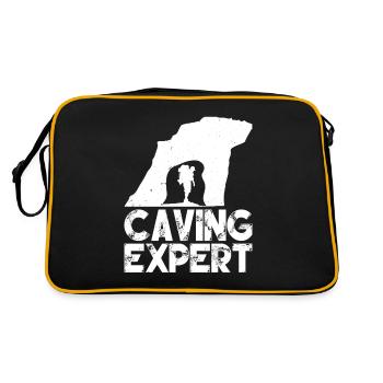 Speleologist Caving Caving Cave - Retro Bag - black/gold - Back