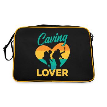 Cave lovers Cave Hiking Caving Cave - Retro Bag - black/gold - Back
