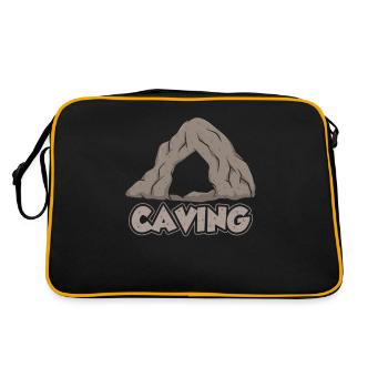Höhlenforschung Höhlenwandern Cave Caving Höhle - Retro Bag - black/gold - Back