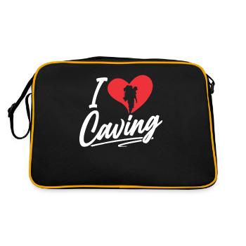 I love caving caving caving - Retro Bag - black/gold - Back
