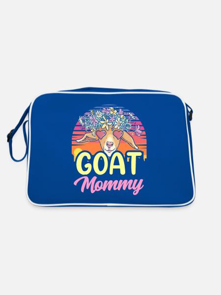 Chèvres Maman Fille Chèvre domestique Chèvre Animal - Sac Retro - bleu/blanc - Dos