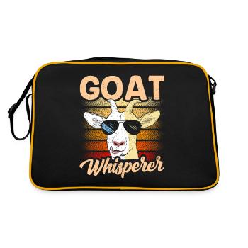 Chèvres Chuchoteur Chèvre Chuchoteur Animal Chèvre - Sac Retro - noir/or - Dos