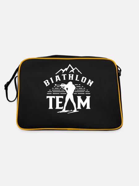 Biathlon Team Biathlete Biathlons Sports Biathlete - Retro Bag - black/gold - Back