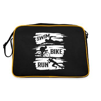 Natation Vélo Course Triathlète Triathlète Triathlon Triathlète - Sac Retro - noir/or - Dos