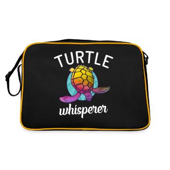 Turtle Owner Gift Turtle Lover - Sac Retro - noir/or - Dos