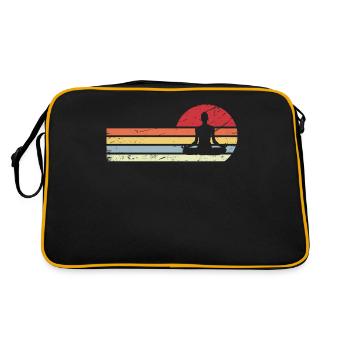 Sun and retro lines - Yoga - - Retro Bag - black/gold - Back