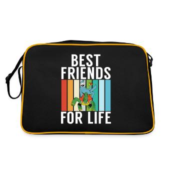 Turtle Owner Gift Turtle Lover - Sac Retro - noir/or - Dos