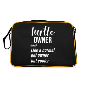 Turtle Owner Gift Turtle Lover - Sac Retro - noir/or - Dos
