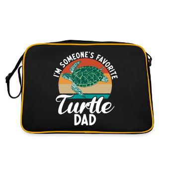 Turtle Owner Gift Turtle Lover - Sac Retro - noir/or - Dos