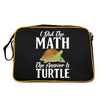 Turtle Owner Gift Turtle Lover - Sac Retro - noir/or - Dos
