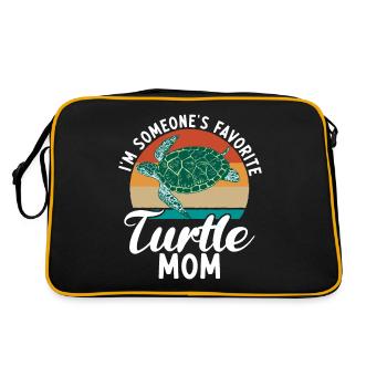 Turtle Owner Gift Turtle Lover - Sac Retro - noir/or - Dos