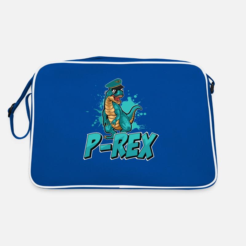 Lustiger Piloten-Dinausor für einen Retro Tasche