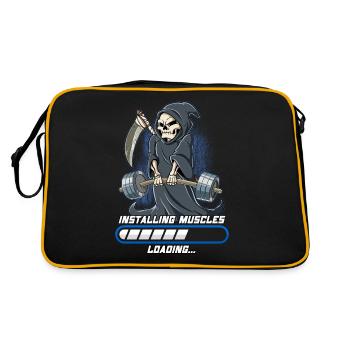 Grim Reaper Building Muscles Bodybuilding Fitness - Retro Bag - black/gold - Back