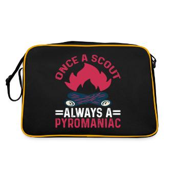 Once A Scout, Always A Pyromaniac 25 - Retro Tasche - Schwarz/Gold - Hinten