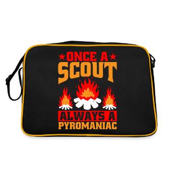 Once A Scout, Always A Pyromaniac 26 - Retro Tasche - Schwarz/Gold - Hinten