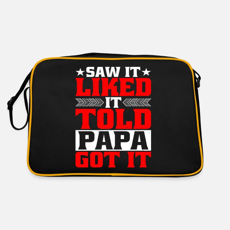 Saw It Liked It Told Papa Got It 4 Retro Tasche