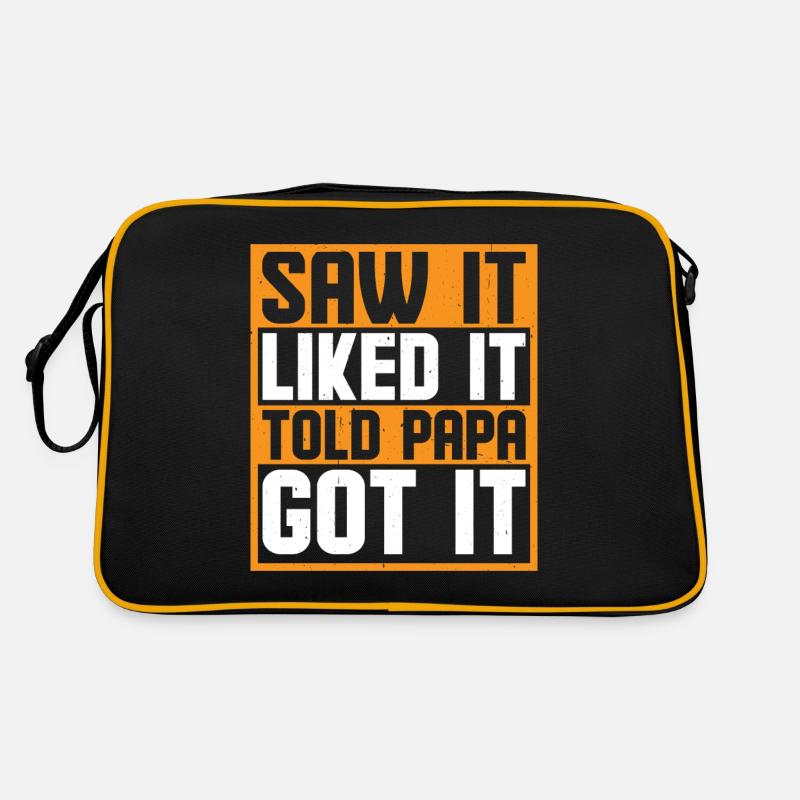 Saw It Liked It Told Papa Got It 6 Retro Tasche