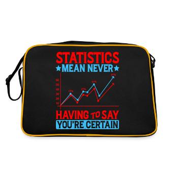 Statistics - Never Having To Say You're Certain 8 - Retro Bag - black/gold - Back